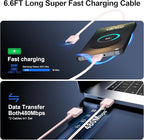 Super Fast Charger Type C, 25W USB C Wall Charger Fast Charging for Samsung Galaxy S25 Ultra/S25/S25+/S24+/S24 Ultra/S24/S24+/S23 Ultra/S22 Ultra/S21 Ultra with 6.6FT Long Type C Charger Cable 2Pack