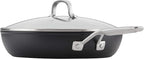 KitchenAid Hard Anodized Induction Nonstick Fry Pan/Skillet with Lid, 12.25 Inch, Matte Black