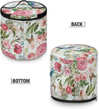 Peony Electric Pressure Cooker Cover Hummingbirds Insulation Handbag Keep Appliance Clean Electric Pressure Cooker Bag with Accessories Pockets