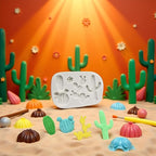 Gray Cactus Silicone Fondant Mold Cacti Chocolate Candy Mold For Cake Decoration Cupcake Topper Sugar Craft Polymer Clay Gum Paste Fondant and Gum Paste Molds Pastry and Baking Molds