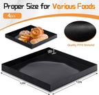 Teenyyou 4 Pcs 12 x 12 x 1 Inch PTFE Solid Oven Basket Non Stick Cooking Basket Cooking Trays for Quick Oven Accessories Baking Chips Chicken Wings Bread Heating