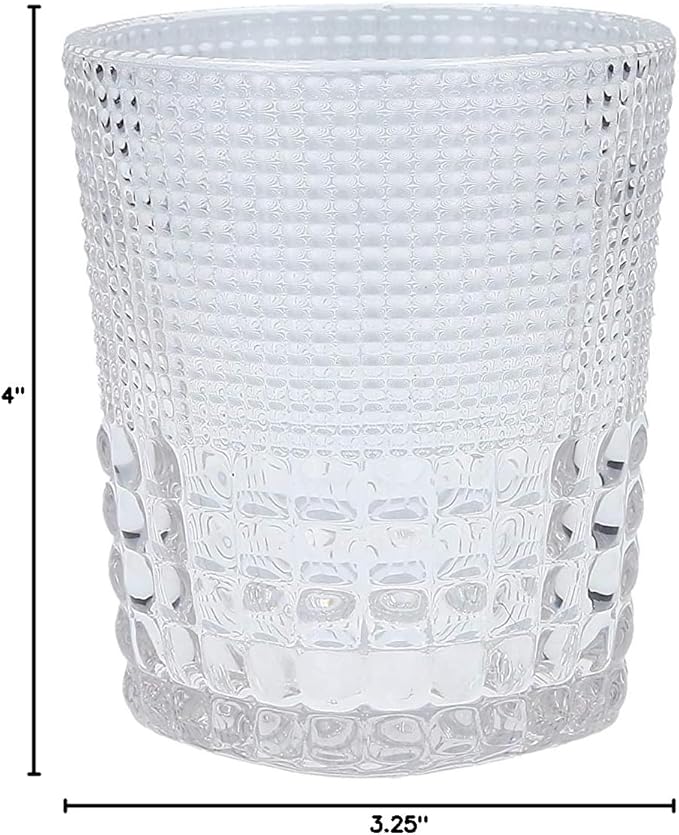 Fortessa Malcolm Double Old Fashioned Cocktail Glass 6 Pack, 11.5-Ounce, Clear