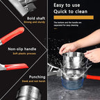 Stainless Steel Vegetable Squeezer, Upgrade Non-Slip Red Silicone Handle,Filling Pancakes,etc. (Upgrade 40oz)