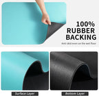 HotLive Dish Drying Mat for Kitchen Counter, Heat Resistant Drainer Mats with Non-slip Rubber Backed, Hide Stain Kitchen Super Absorbent Draining Mat, Easy to Clean Dish Rack Pad, Teal 16"x20"