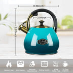 Tea Kettle Stovetop Whistling Kettle Teapot, 3Quart Tea Pot Stainless Steel Teakettle for Stove Top with Heat Proof Ergonomic Handle
