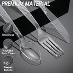 350 Count Clear Plastic Spoons, Extra Heavy Duty Plastic Spoons, Premium Disposable heavy duty spoons Set, BPA-Free Heat Resistant plastic utensils for Party Supplies, Weddings and Everyday Use