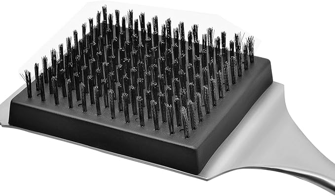 KULUNER Replacement Brush Head for Premium Grill Brush,Scratch-Free Stainless Steel Bristles, Compatible with All Grills (Fits Original Wood Handle with Bottle Opener)