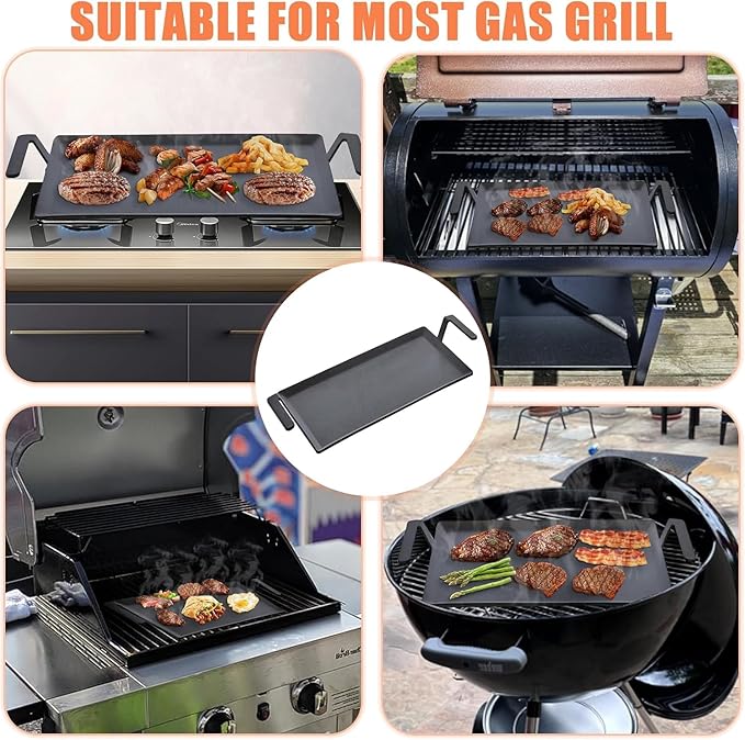 14'' Carbon Steel Griddle - Replacement for Made In Cookware - Universal Premium Cooking Griddle for Gas and Charcoal Grills, Gas Stove and Induction - 14'' x 10.5''