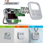 Antonki 2 Pack Digital Timer for Kids, Magnetic Countdown Kitchen Timers for Cooking, Egg, Classroom, Teacher, Exercise, Study, Oven - Battery Included