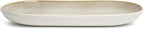 SANGO Anderson Serving Platters Set of 2, 14/12 Inch Stoneware Serving Dishes for Entertaining, Glossy Party Serving Trays for Food, Buffet Oval Platters for Bread, Appetizer, Cheese, Reactive Cream