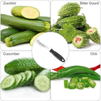 Jalapeno Corer Tool with Serrated Slice and Rubber Handle Easily Seed Remover or Slice off Vegetables tops for Efficient Cooking and Grilling