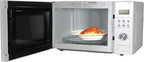 Emerson MW1101W Countertop Microwave Oven with Button Control, LED Display 1000W, 10 Power Levels, 6 Auto Menus, Glass Turntable and Child Safe Lock, 1.1 Cu. Ft., White