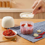 Electric Mini Garlic Chopper, 250ML Food Chopper Garlic Mincer USB, Vegetable Chopper, Onion Chopper, Portable Small Food Processor for Garlic, Ginger, Chili, Vegetables(cream)