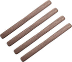 4Pcs Black Walnut Wood Coffee Stirrers 6″ Reusable Wooden Drink Stir Sticks for Coffee, Tea, Milk, Chocolate & Jam Spreader
