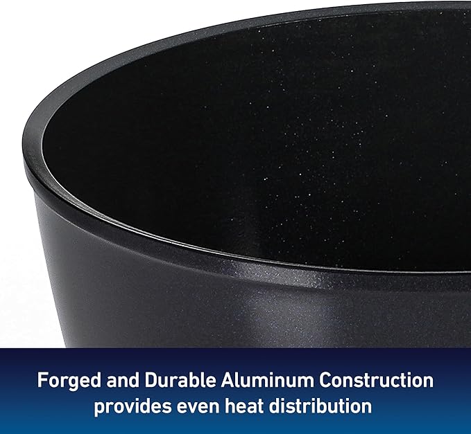 Oster Hawke 14 Piece Aluminum Premium PFA Free Ceramic Nonstick Blue Saphirre Pots and Pans Cookware Set W/Induction Base