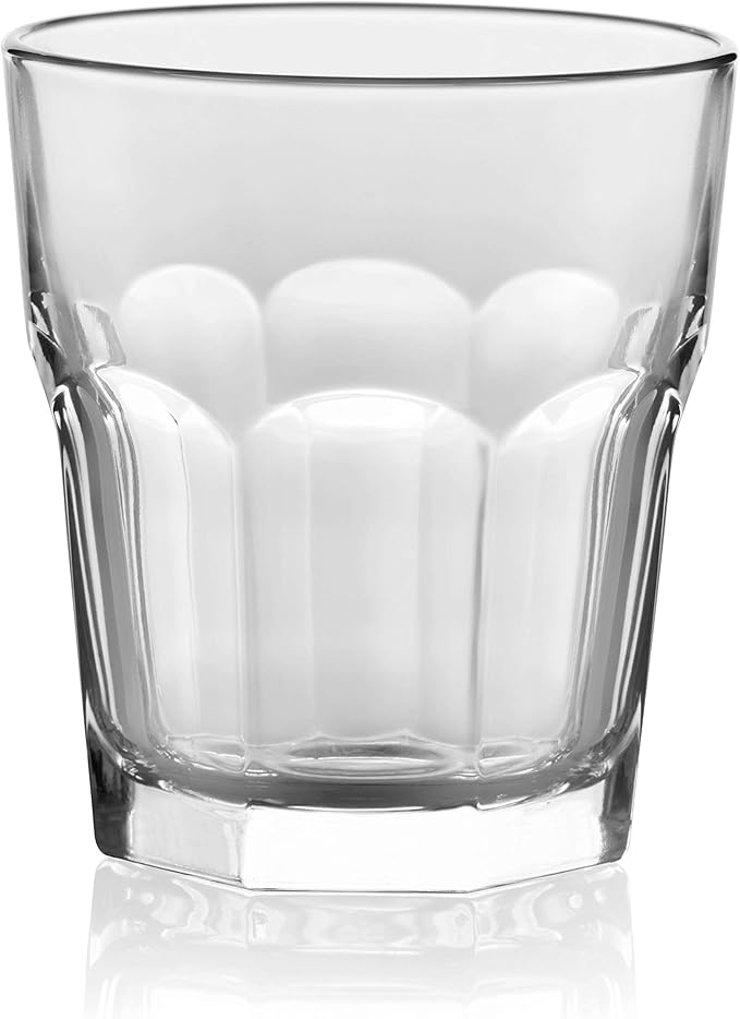 Libbey Gibraltar Drinking Glass Drinking Cup Set, Iconic Heavy Base Bar Glassware Thick Drinking Glasses Set of 12, 12-Ounce Rocks Glasses