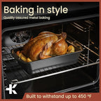 BAKKENMASTER Bakken- Swiss Loaf Pan Set 4-Piece - Deluxe Nonstick Carbon Steel Bakeware for Perfect Bread and Cakes – Dishwasher Safe, Premium Pans for Home Baking