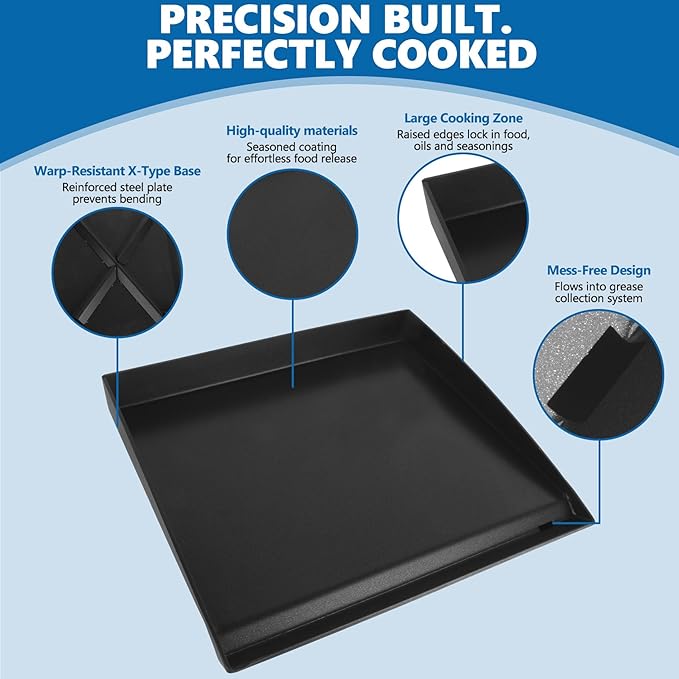 Portable Top Griddle for Royal Gourmet GD4002T, Cast Iron Griddle Plate, Royal Gourmet accessories, Outdoor BBQ Cooking Camping, Flat Top for Royal Gourmet 4-Burner Gas Grills