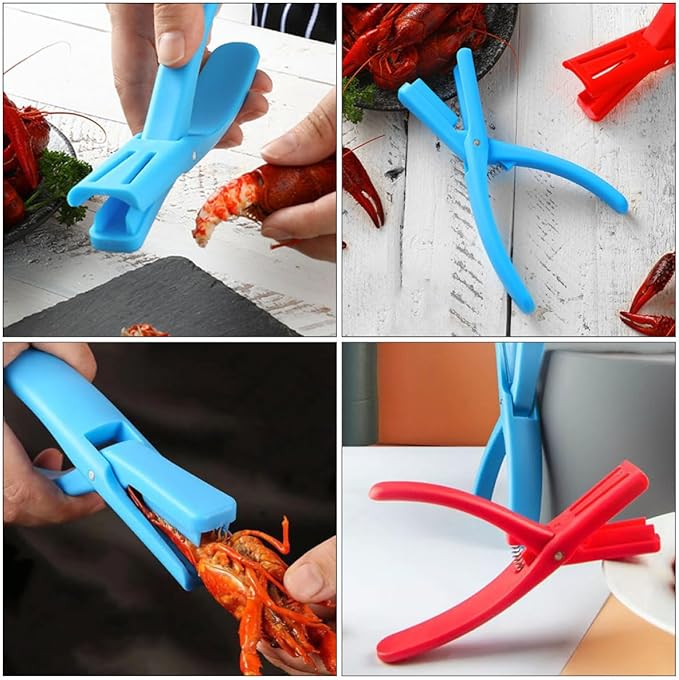 Luxshiny 2pcs Crawfish Peeler and Shrimp Sheller Tool Set, Household Seafood Shelling Device with Ergonomic Handle for Easy Crayfish and Shrimp Shell Removal, Kitchen Specialty Gadget