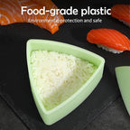 OSALADI Triangle Rice Ball Mold 3.34X3.34X1.57In Non-Stick Sushi Maker for Seaweed Bento Diy Kitchen Gadget Food Grade Material