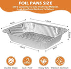 Findful Aluminum Pans with Lids 9x13 (25 Pack) – Foil Pans, Aluminum Trays for Cooking, Baking, Storing & Prepping Food – Tin Foil Pan, Disposable Baking Pan – Heavy-Duty, Leak-Proof & Oven-Safe