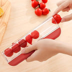 Tomato Slicer Multi-Function Grape Cutter Small Fruit Cutter Grape Kitchen Accessories Cake Decoration Tool Fruit Slicer (Red)