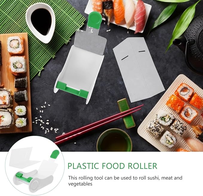 SHERCHPRY Multipurpose Sushi Roller Food Rolling Tool for Meat Vegetables Egg Rolls and Grape Leaves Easy to Use Kitchen Gadget