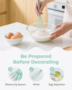 Kootek 158PCs Cake Decorating Kit, Baking Supplies Tools - Includes Cake Stand Turntable, 64 Icing Piping Tips Set, 2 Frosting Spatulas, 3 Scrapers, 50+2 Pastry Bags, Coupler, Video Tutorial, Booklet