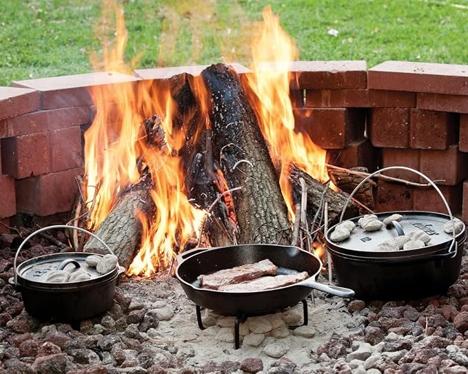 Lodge Seasoned Cast Iron Skillet - Quality Frying Pan for the Stove, Oven, Grill & Campfire - Includes Silicone Hot Handle Holder - Non-Toxic, Nonstick & Long-Lasting - 12 Inches