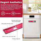 Christmas Red Dishwasher Magnet Clean Dirty Sign - Festive Clean/Dirty Indicator with 304 Stainless Steel Magnet & Strong Adhesive Tape - Holiday Home Gift for Kitchen Organization(Red-05)