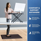 KitchenClouds Kitchen Mat Cushioned Anti Fatigue Kitchen Rug Non Slip Standing Mat Comfort Floor Mats for Sink Office (17.3"x60"- 0.8inch)
