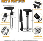 Pineapple Corer and Slicer, Stainless Steel Pineapple Cutter and Corer, Upgraded Pineapple Peeler and Apple Corer Tool with Pineapple Core Remover for Corer Tool Kitchen (Black)