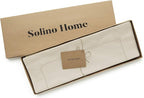 Solino Home Cotton Linen Placemats Set of 4 - Hemstitch Linen Placemats 14 x 19 Inch - Machine Washable Table Mats for New Year