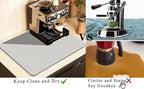 Coffee Mat for Countertops ,Coffee Bar Accessories Fit Under Coffee Maker Espresso Machine, Absorbent Hide Stain Rubber Mat for Countertop ,Dish Drying Mat for Kitchen Counter (Light Gray, 17"x31.5")