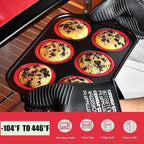 Silicone Muffin Pan, 6 Cups Muffin Pans for Baking with Metal Frame, Cupcake Pan, Egg Bite Molds, Muffin Tin Tray Easy to Pop Nonstick Non Toxic Bakeware for Oven