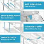 Can Organizer for Pantry, 6 Tier Canned Food Goods Storage Organizer, Clear Soda Can Organizer for Refrigerator Stackable Can Dispenser Rack Holders for Pantry Cabinet Fridge Countertop, Holds 72 Cans