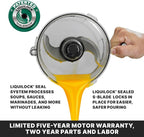 Waring Commercial WFP14SC 3.5 Quart Continuous Feed Food Processor, 1 HP Motor, Extra Large Feed Tube, Patented LiquiLock Seal Bowl System, Includes 3.5 Quart Clear Cutter/Mixer Bowl, Grating, Shredding, Slicing, Whipping Disc and a Standard S blade fo...