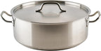 Winco Commercial-Grade Stainless Steel Brazier with Lid, 20 Quart