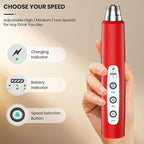 Colarlemo Milk Frother Handheld Rechargeable, Frother Wand Drink Mixer Electric Whisk for Coffee, Detachable With 3 Stainless Whisks, Hand Mixer for Lattes, Cappuccino, Matcha, Egg, No Stand, Red