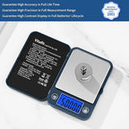 Vitafit 500g Digital Pocket Scale,High Accuracy Assured by Scale Professional Factory Since 2001, Gram Scale 0.01g for Multifunction: Lab,Food, Kitchen,Coffee,Jewelry; Blue