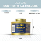 Alpha Living - Luxe Gold Edition - 6 Hour Chafing Fuel - Food Warmer for Chafing Dish Buffet Set - Liquid Safe Fuel with Wick & Lid Opener for Chafing Dish Gold Canister for Luxry Events (12 Pack)