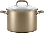 Circulon Premier Professional Hard Anodized Nonstick Cookware Induction Pots and Pans Set, 8 Piece - Bronze