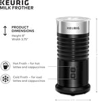 Keurig Standalone Frother Works Non-Dairy Milk, Hot and Cold Frothing, 6 Oz, Black