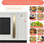 Beautiful 1.1 Cu Ft 1000W Sensor Microwave Oven – Compact Countertop with Smart Sensor Cooking, 10 Power Levels & Easy Clean Interior – Perfect for Quick Meals, Office & Holiday Hosting