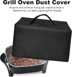 Electric Skillet Cover Electric Frying Pan Cover Heavy Duty Waterproof Heat-Resistant Nylon Covers Case for bella Make Take Oven Grill/for Crux Electric Skillet (Black)