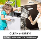 KitchenTour Dishwasher Magnet Clean Dirty Sign, Premium Stainless Steel Clean Dirty Magnet for Dishwasher Funny, Strong Magnet Non-Scratch Dishwasher Sign Kitchen Decor and Accessories