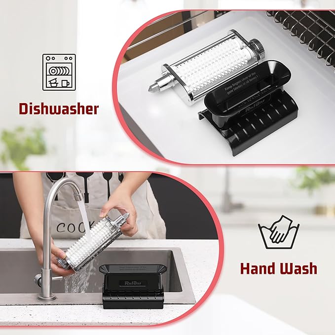 Adjustable Thickness Meat Tenderizer Attachment for Kitchenaid Stand Mixers, Meat Tenderizer Tool, Steak Cuber Processor Accessories, Dishwasher Safe, BPA Free Food Grade Plastic