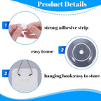 Grevosea 12 Pcs Wall Plate Hangers, Adhesive Picture Hangers Frame Hangers Without Nails Picture Hanging Hooks Plate Holders for Displaying Decorative Plates and Wall Art (Round, Square)