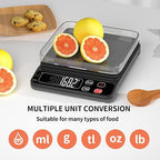 Mini Pocket Jewelry & Food Scale - Digital Weight 1000g/0.01, Precision Gram Scale Grams and Ounces, Auto Off, Tare, LCD Display, 4 Units Tare for Powder, Gem, Coffee, Coin, Tea, Weed