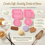 Biscuit Silicone Molds Cookies Chocolate Candy Fondant Molds Can Be Used for Cake Decorating Cupcake Toppers Cookies Butter Floral Paste Dough Plaster Resin Clay